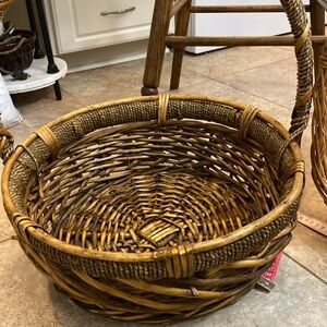 Rustic Woven Brown Storage Basket - Brand
